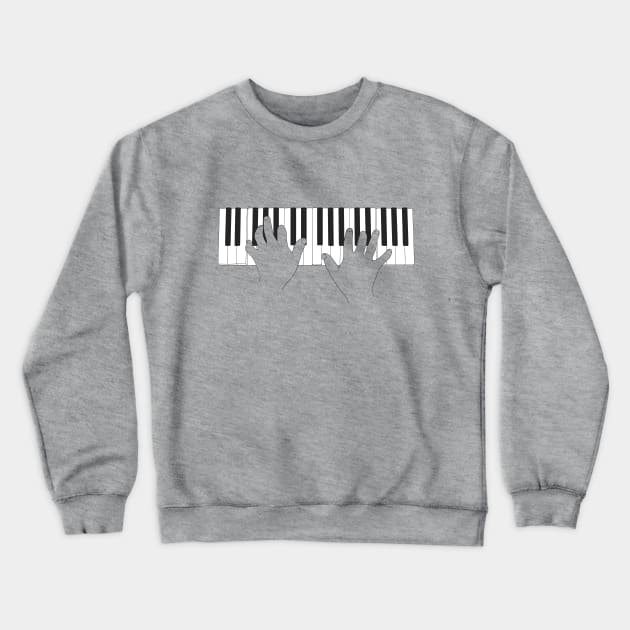 Piano Hands Crewneck Sweatshirt by Woah_Jonny